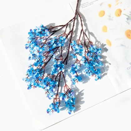 Blue Artificial Plants Long Baby's Breath Artificial Flowers Home Decoration
